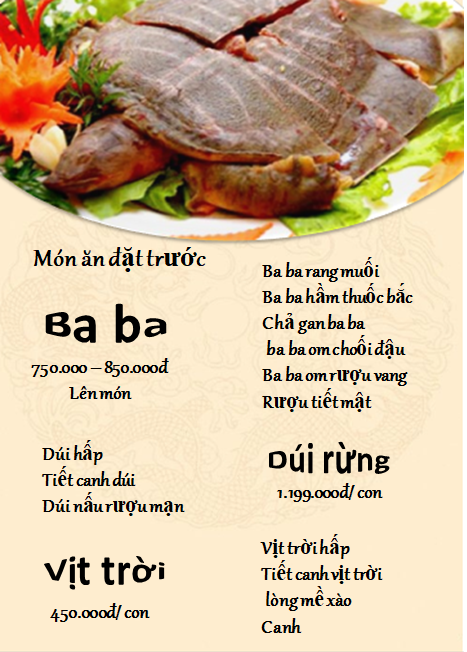 THỰC ĐƠN 1